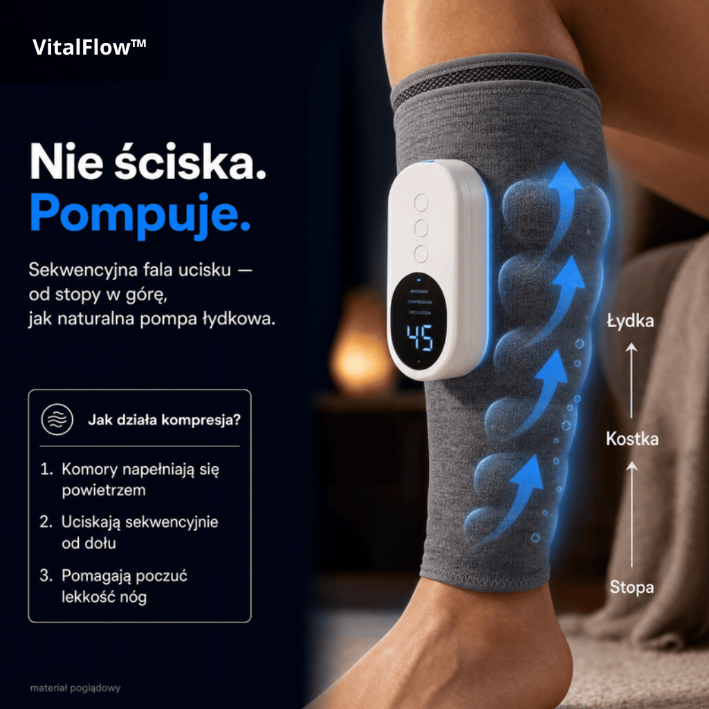 VitalFlow™ — Jak pozbyć się uczucia ciężkich nóg w 15 minut dziennie, bez maści i tabletek
