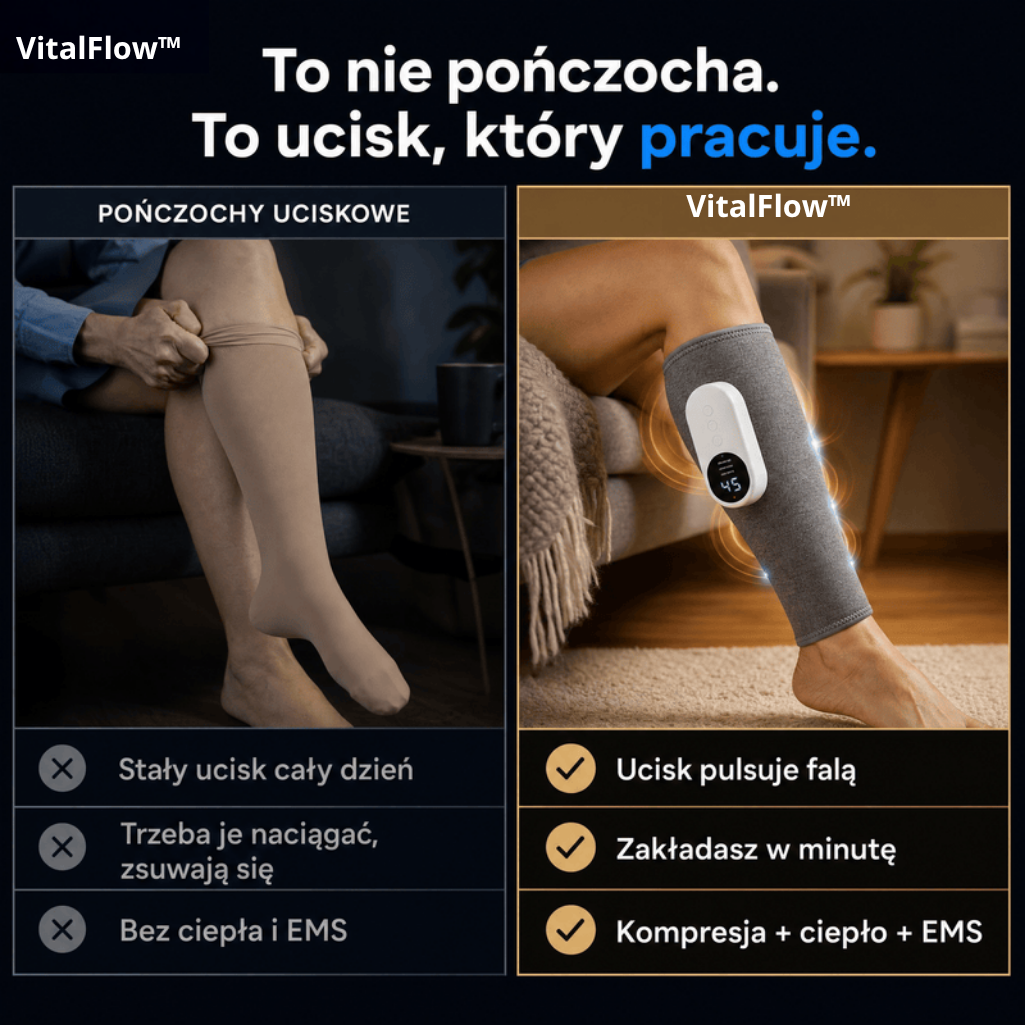 VitalFlow™ — Jak pozbyć się uczucia ciężkich nóg w 15 minut dziennie, bez maści i tabletek